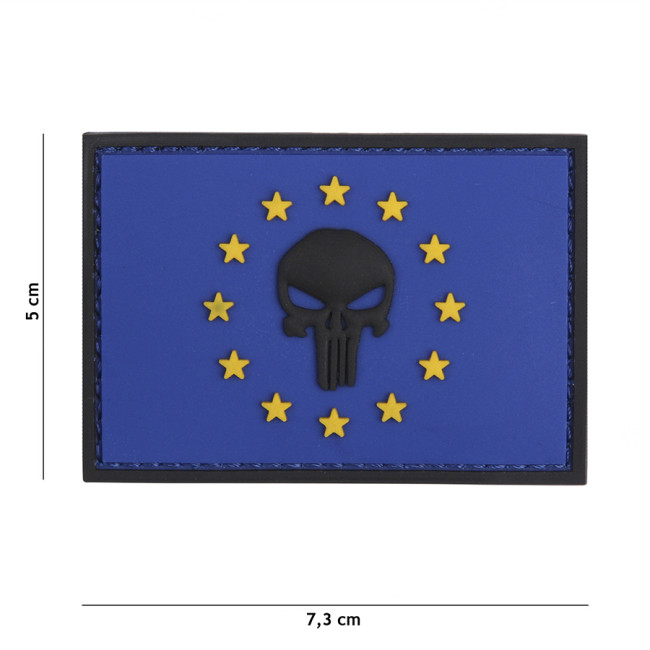 3D PVC-Patch Punisher EU Blau - 101 Inc