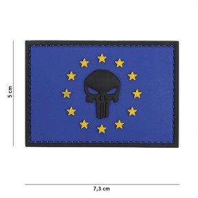 3D PVC-Patch Punisher EU Blau - 101 Inc