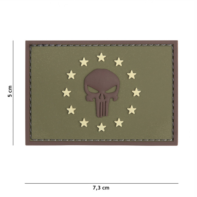 Patch 3D en PVC Punisher EU Vert - 101 Inc
