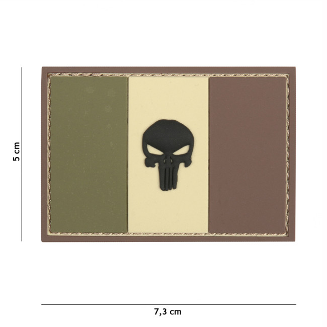 Patch 3D en PVC Punisher France Woodland - 101 Inc