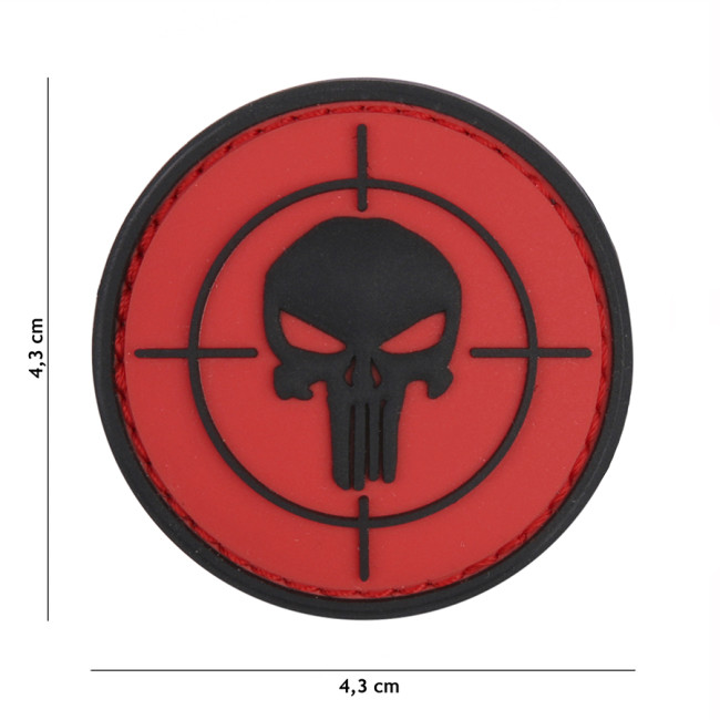 3D PVC-Patch Punisher Zielscheibe Rot - 101 Inc