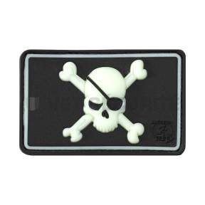 Patch pirate skull noir phosphorescent - JTG