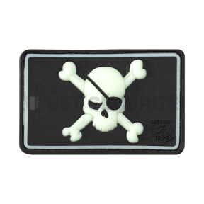 Patch pirate skull noir phosphorescent - JTG