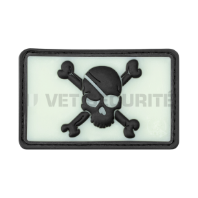 Patch pirate skull fosforescerende achtergrond - JTG
