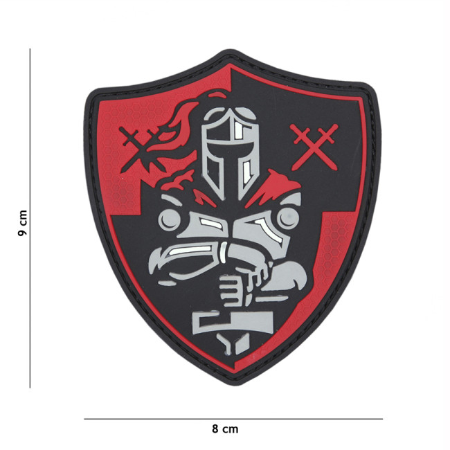 3D PVC Patch Roter Ritterschild - 101 Inc