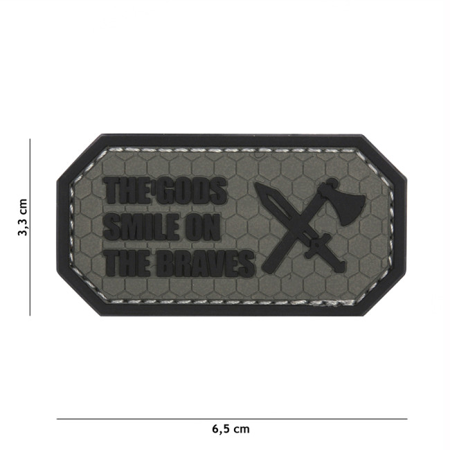 3D PVC Patch The gods smile on the braves Grau - 101 Inc