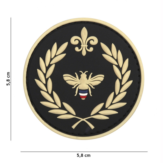 3D PVC-Patch Napoleon Biene Schwarz - 101 Inc