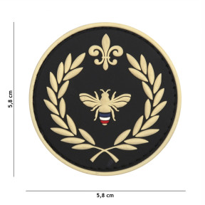 3D PVC-Patch Napoleon Biene Schwarz - 101 Inc