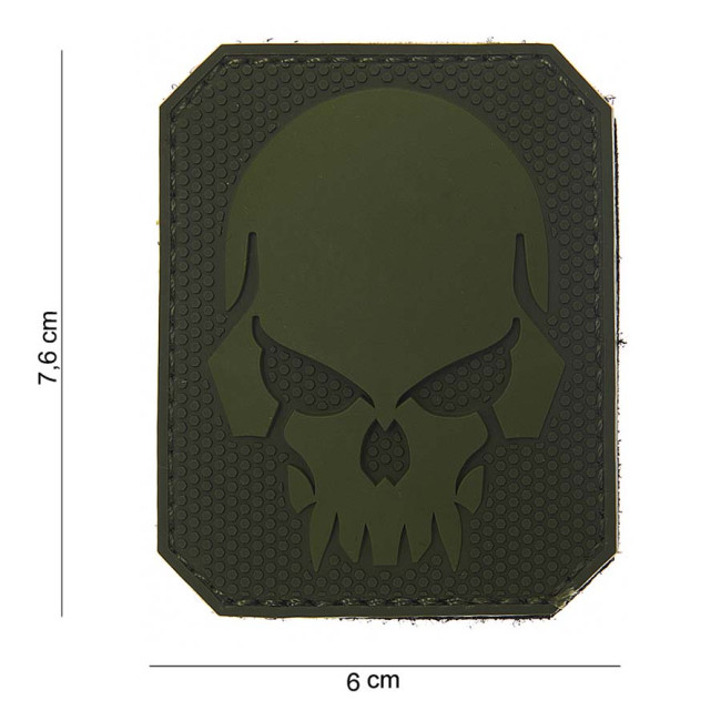 Patch 3D PVC Pirate Skull Groen - 101 Inc