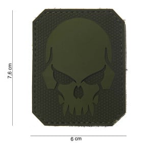Patch 3D PVC Pirate Skull Vert - 101 Inc