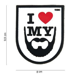 3D PVC Patch I Love My Beard Wit - 101 Inc