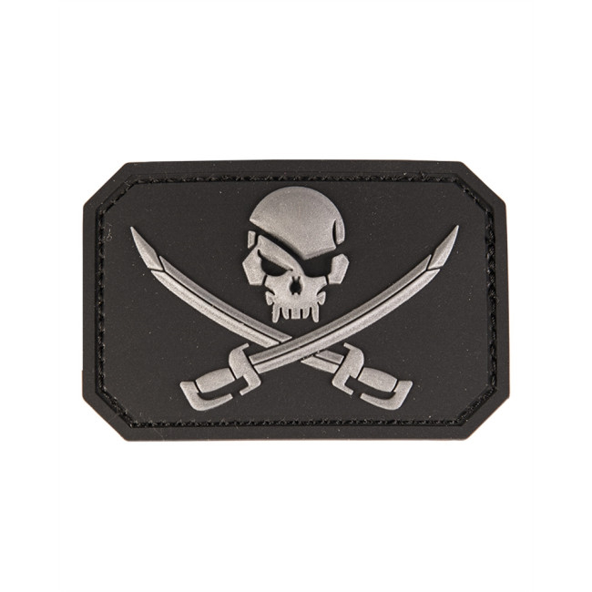 3D PVC Patch Skelett und Schwarzer Säbel - Miltec