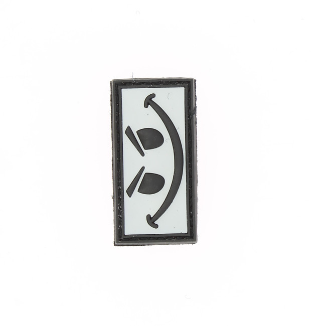 Naszywka 3D PVC Evil Smiley Biała - 101 Inc