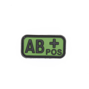 3D PVC-Patch Blutgruppe AB+ Grün - 101 Inc