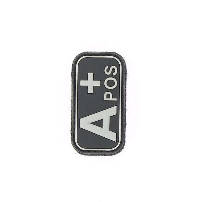 3D PVC-Patch Blutgruppe A+ Schwarz - 101 Inc
