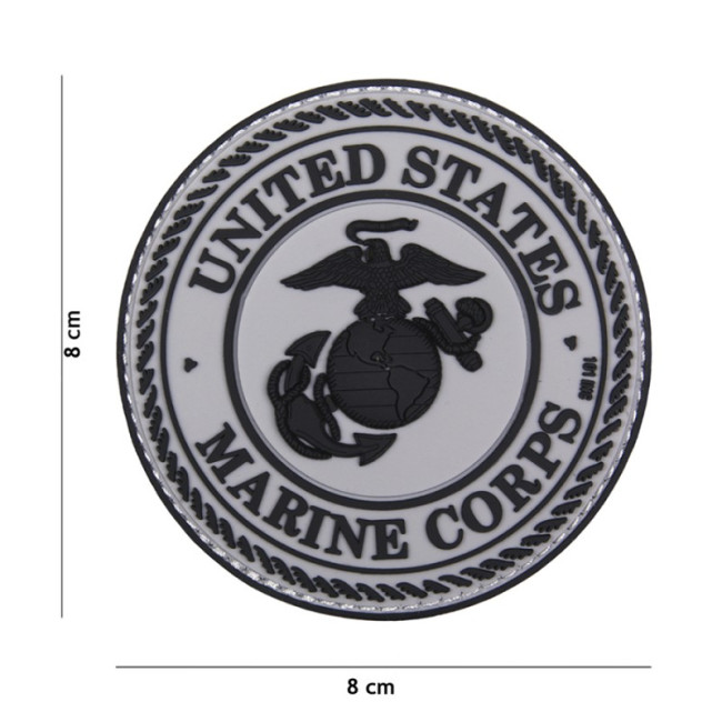 Patch 3D PVC United States Marine Corps Grey