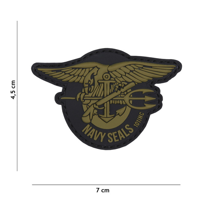 Patch 3D PVC Navy Seals Groen - 101 Inc