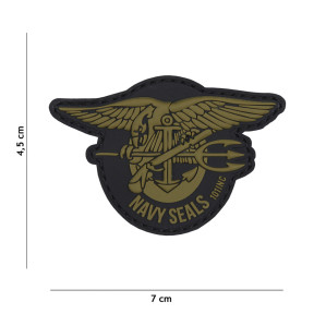 Patch 3D PVC Navy Seals Vert - 101 Inc