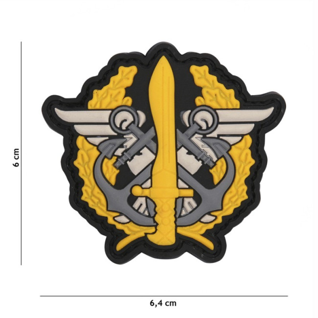 Patch 3D PVC Korps Mariniers Logo Geel - 101 Inc