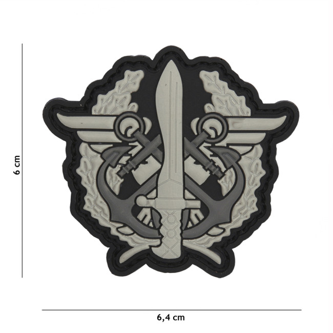 3D PVC Patch Corps Marines loge grijs - 101 Inc