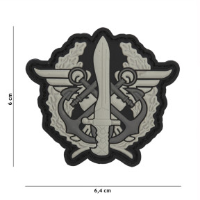 3D PVC Patch Marinekorps Logo grau - 101 Inc