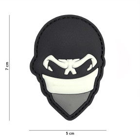 Naszywka 3D PVC Polish Skull Balaclava Szary