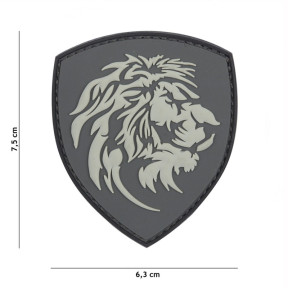 3D PVC Patch Dutch Lion Grau - 101 Inc