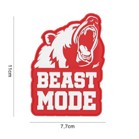Naszywka 3D PVC Beast Mode Czerwona - 101 Inc