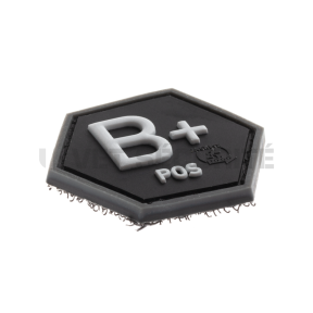Octagonale Zwarte Patch Bloedgroep B positief - Jacket To Go