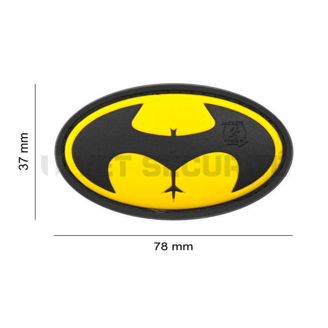 Patch Buttman Rubber Geel/Zwart - JTG