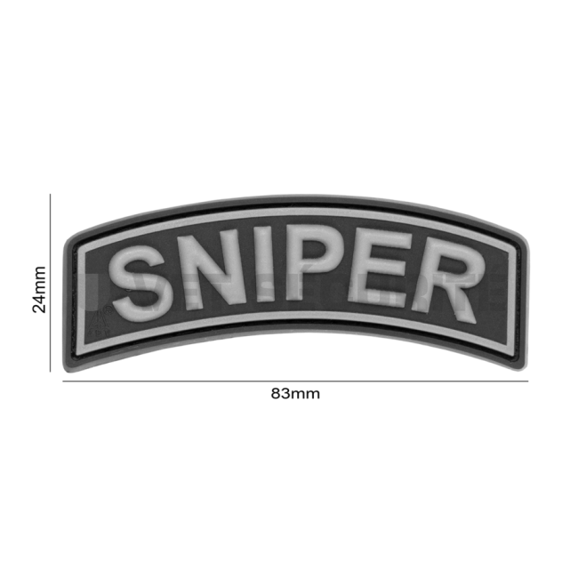 Patch Sniper Tab Gummi Schwarz/Grau - JTG