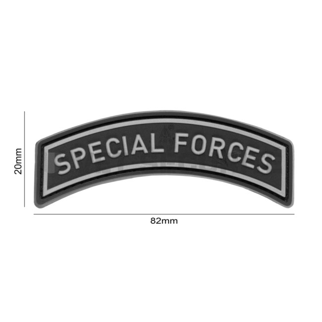 Patch Spécial Forces Tab Rubber Gris/Noir - JTG