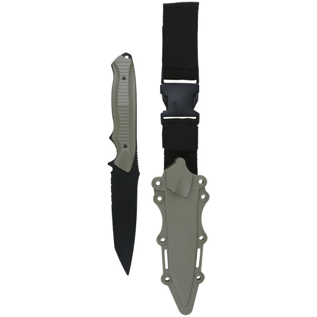 Nóż Airsoft z Tworzywa Sztucznego Tanto - Coyote - Kombat Tactical