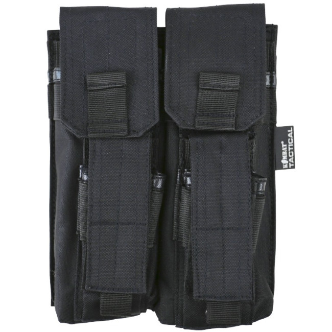 Doppelter Magazinhalter für Langwaffe und Handfeuerwaffe - Schwarz - Kombat Tactical