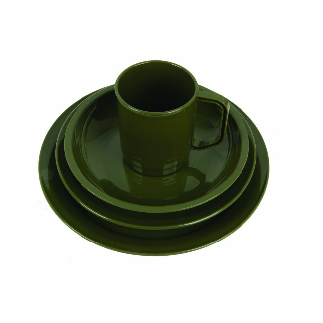 Assiette plate 24 cm en polypropylène Verte - Highlander