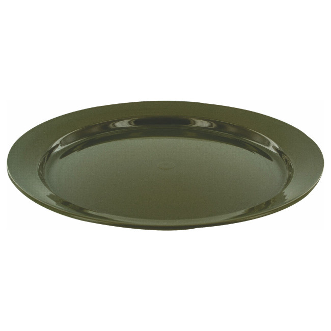 Assiette plate 24 cm en polypropylène Verte - Highlander