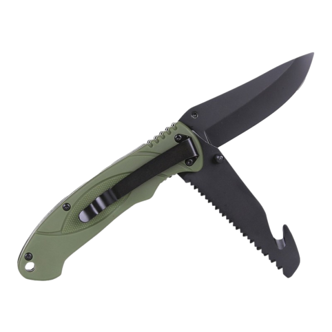 Couteau Bushcraft de couleur verte - Fosco Industries 