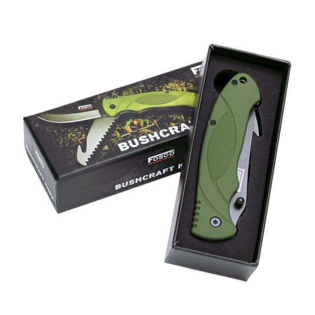 Nóż Bushcraft w kolorze zielonym - Fosco Industries