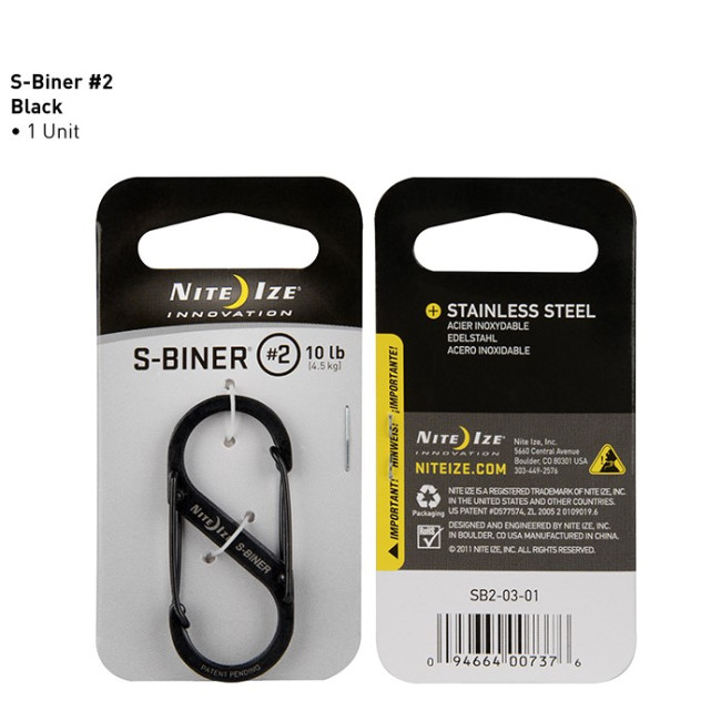 Karabijnhaak S-Biner Nite Ize - Maat 2