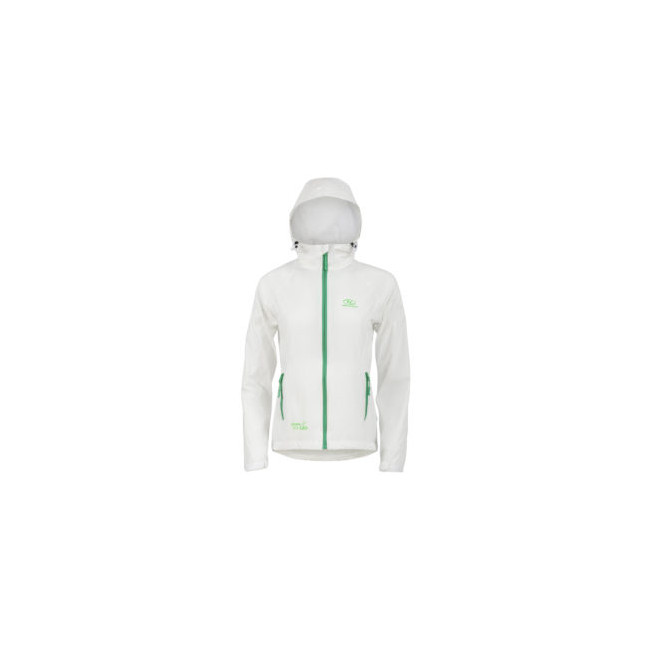 Stow & Go Waterproof Jas Dames - Wit/Groen - Highlander