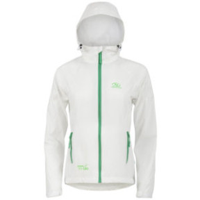 Stow & Go Waterproof Damenjacke - Weiß/Grün - Highlander