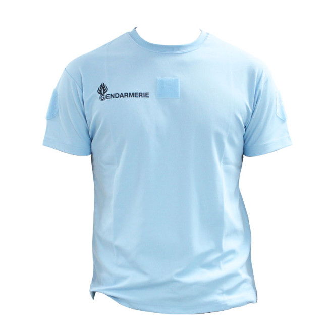 Tee-shirt respirant Gendarmerie Bleu + velcros - Patrol