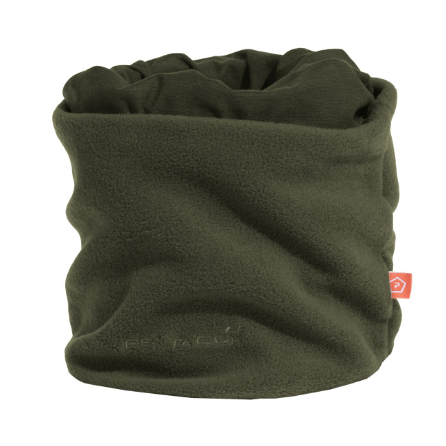 Bi-materiaal halsdoek Olijfgroen - Pentagon