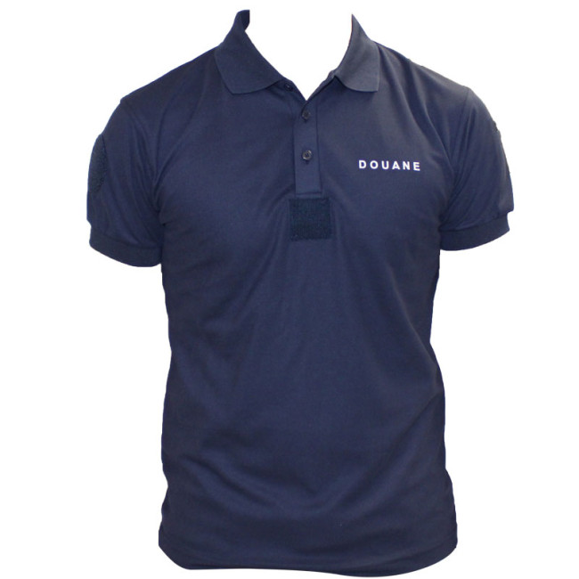 Polo Douane Cooldry en maille piquée Bleu - Patrol