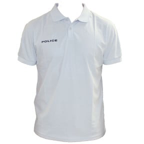 Polo Police Cooldry en maille piquée Bleu Glacier - Patrol
