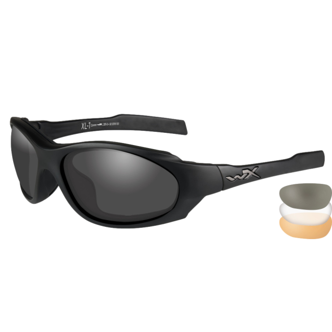 Ballistische beschermingsbril XL-1 Advanced rookglas/kleurloos/oranje - Wiley X