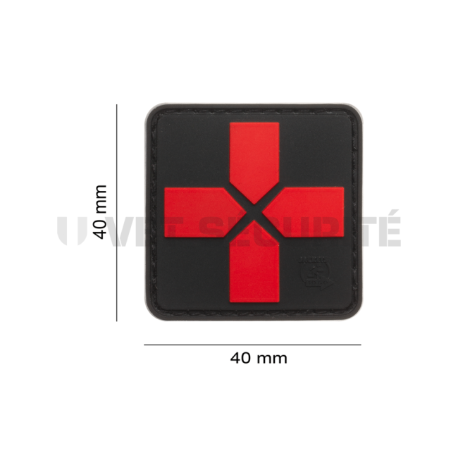 Rotes Kreuz Gummi Patch 40mm - Blackmedic - JTG