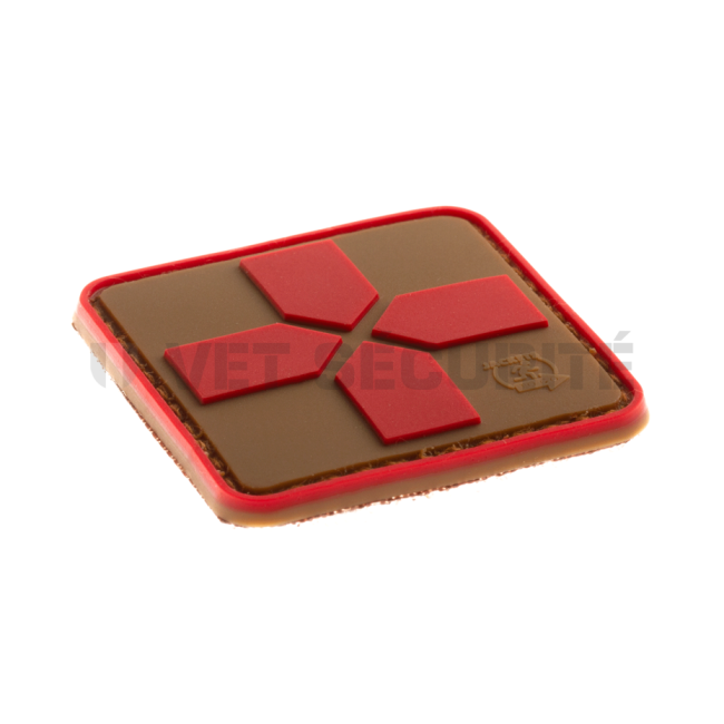 Red Cross Gummi-Patch 40mm - Coyote Rot - JTG