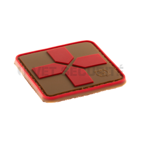 Red Cross Rubber Patch 40mm - Coyote Red - JTG