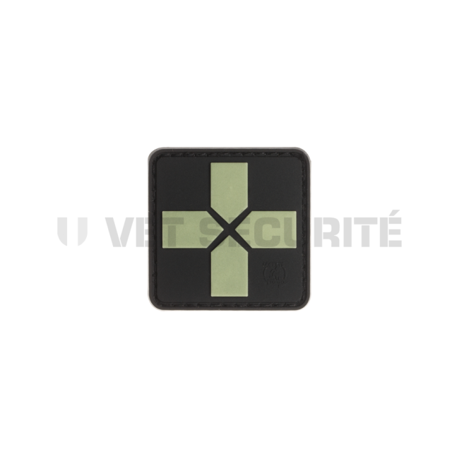 Red Cross Rubber Patch 40mm - Glow in the dark - JTG